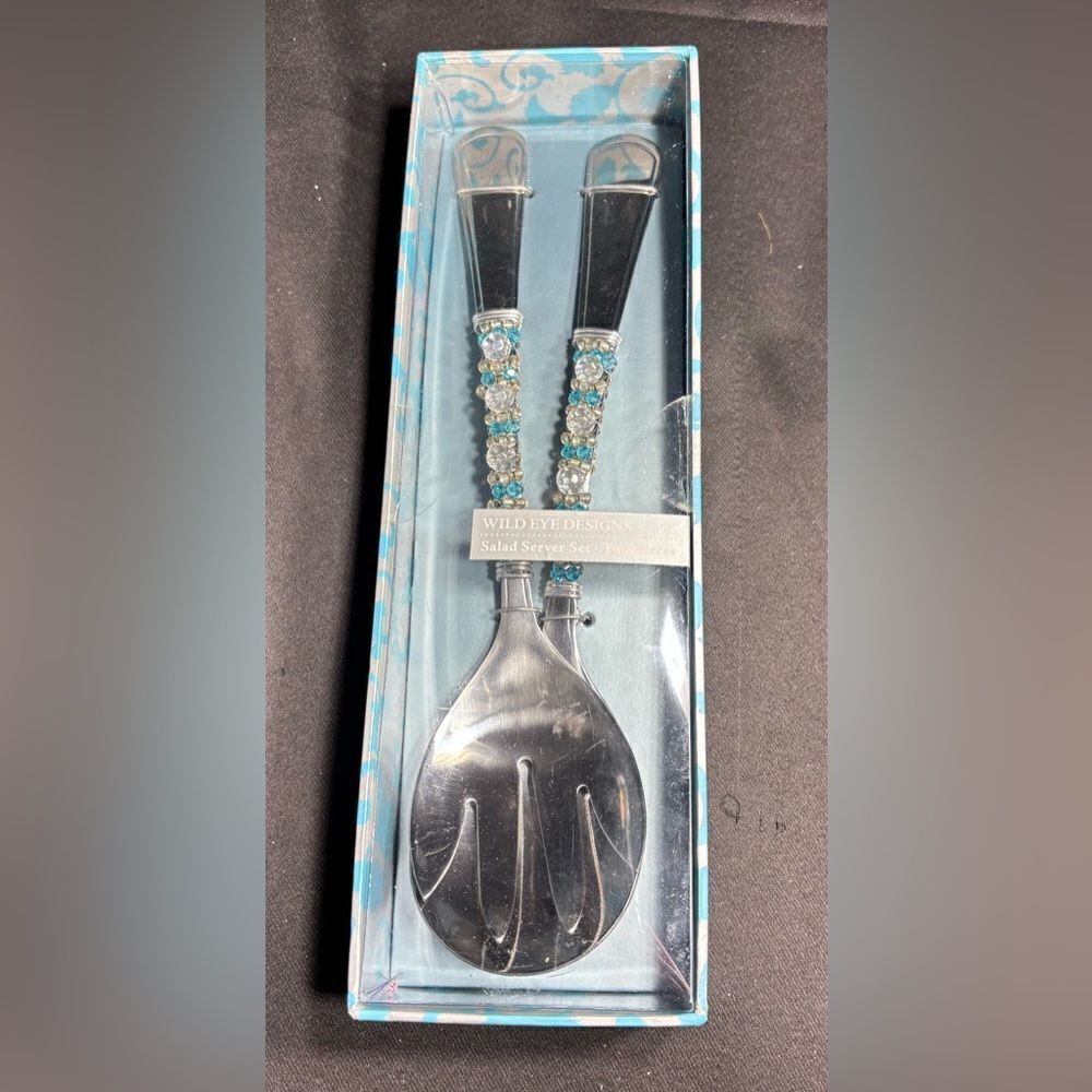 NEW Wild Eyed Designs Salad Server Set NWOT